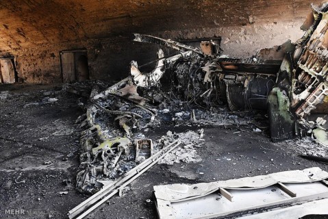 خسارات وارده به پایگاه هوایی ارتش سوریه