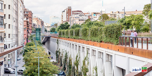 باغی بر روی راه‌آهن بارسلونا