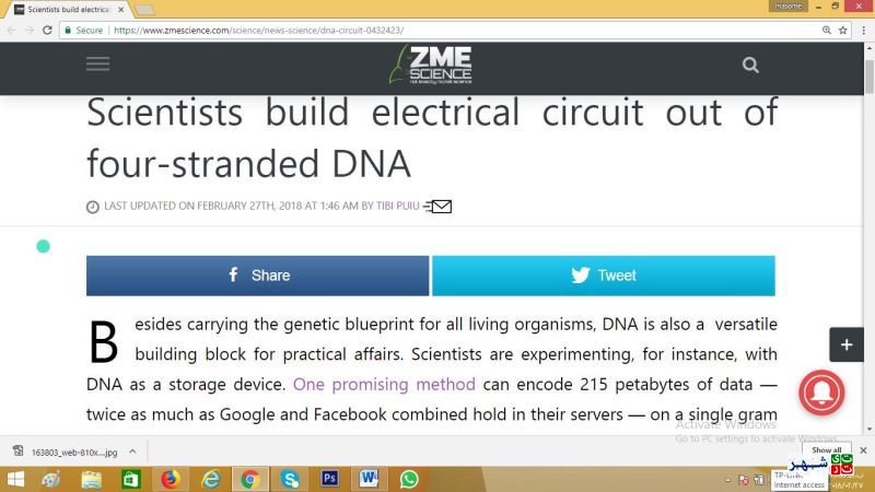 تولید جریان الکتریکی با DNA / کارکرد تازه دی ان ای +عکس