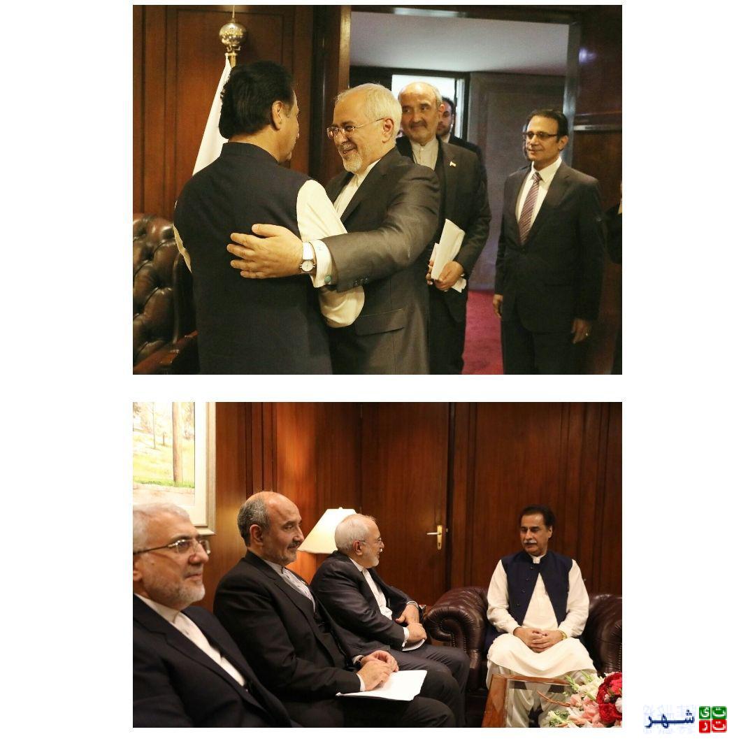 دیدار ظریف با رئیس مجلس ملی پاکستان+ عکس