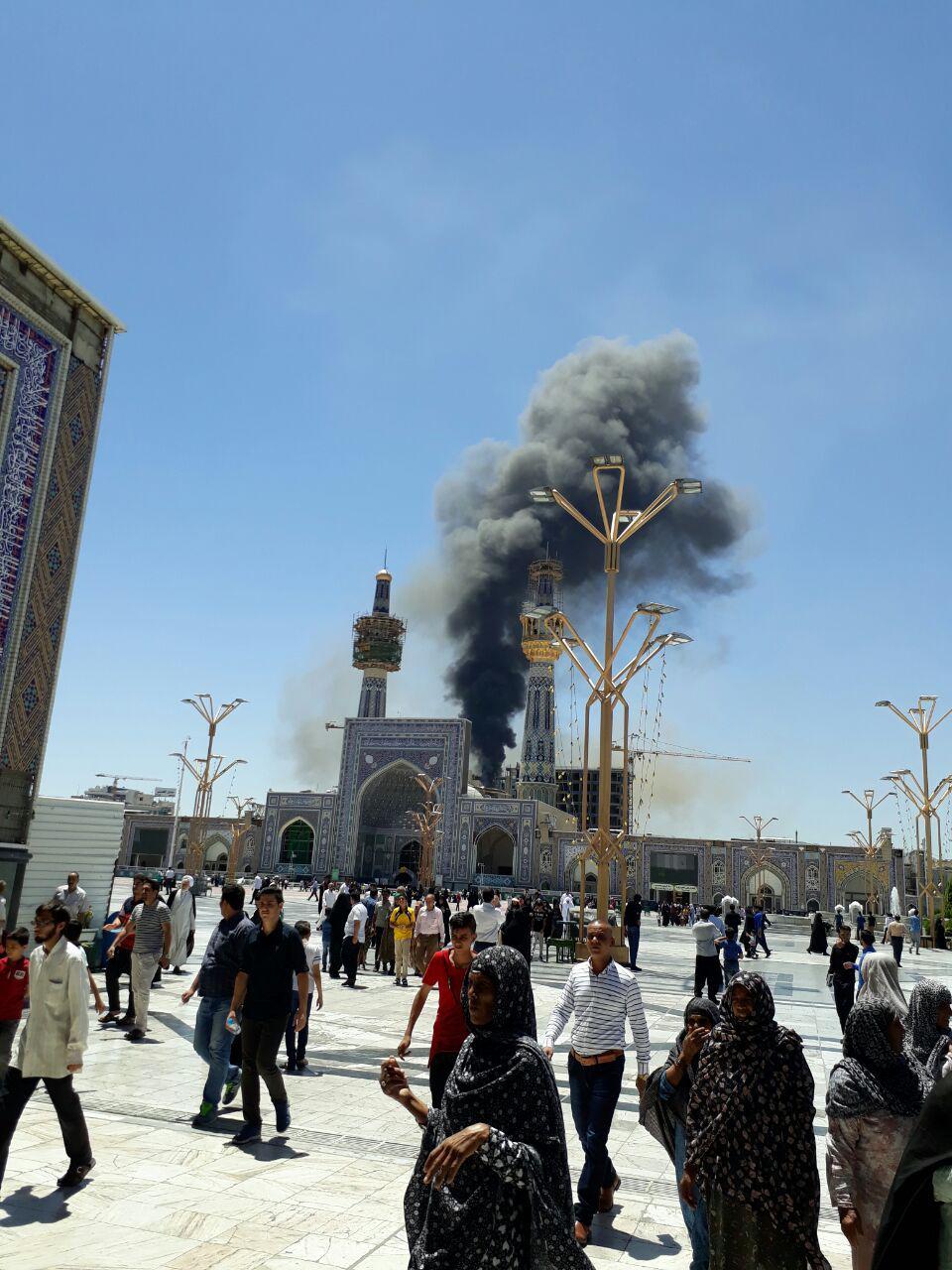 آتش سوزی هتل در خیابان امام رضا مشهد