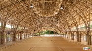 سالن ورزش چوب بامبو در معرض دید عموم قرار گرفت