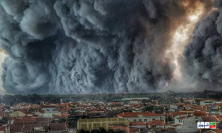 صحنه‌ای وحشتناک در آسمان پرتغال/ عکس