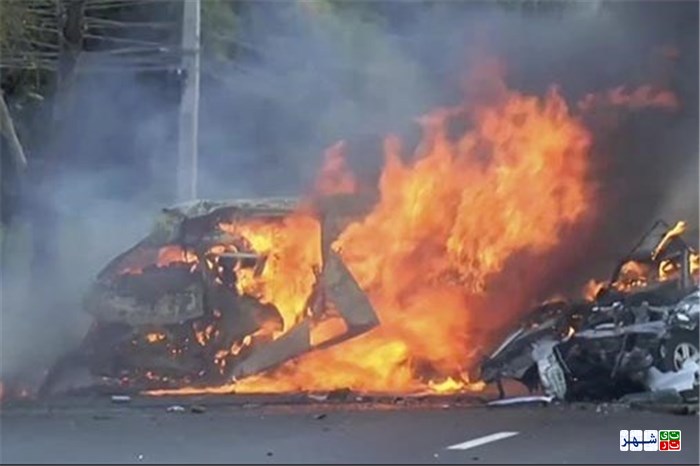 ۳ سرنشین خودرو پژو در آتش سوختند