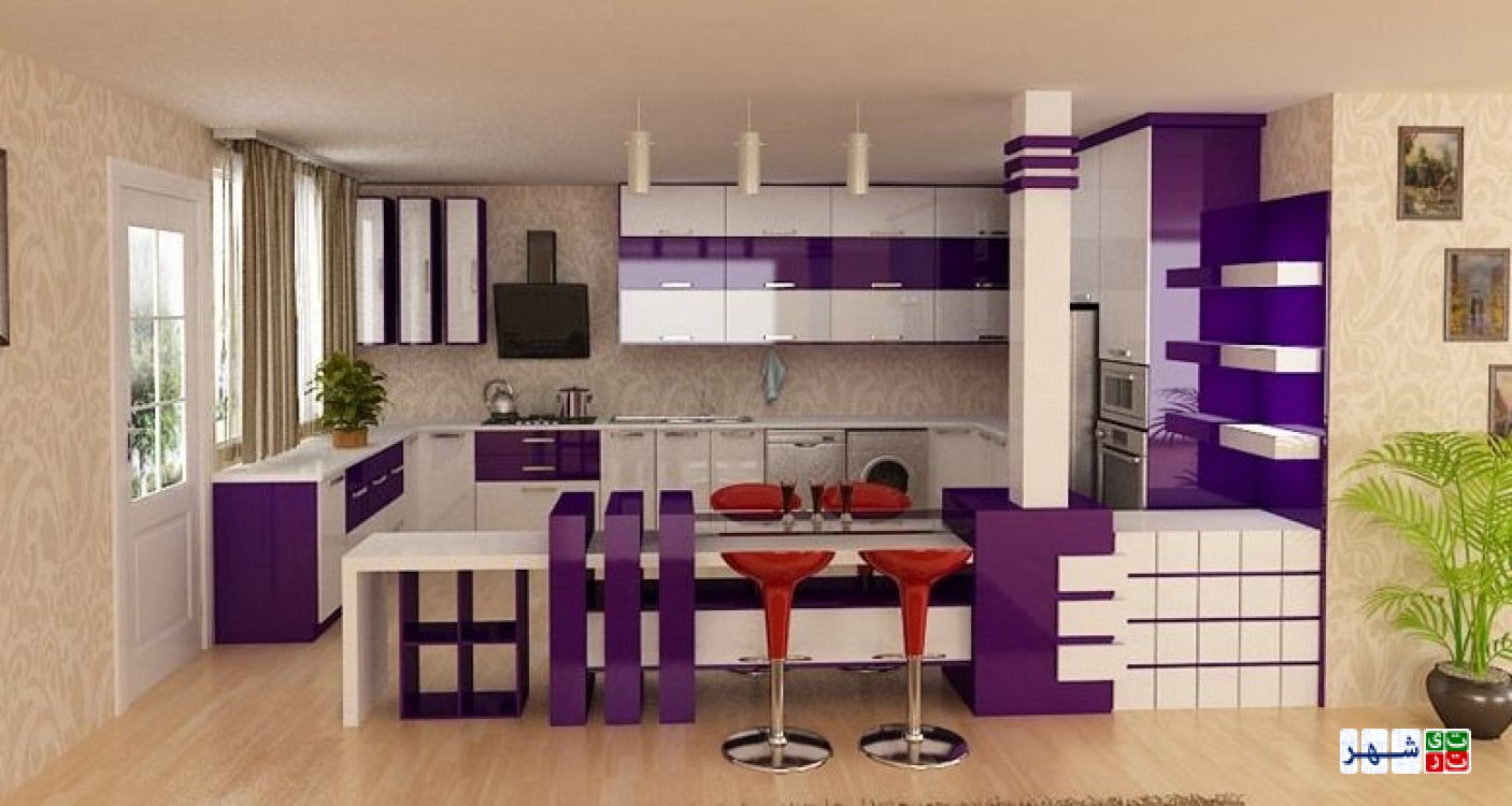 انواع کابینت های سفید و رنگی مدرن در دکوراسیون آشپزخانه