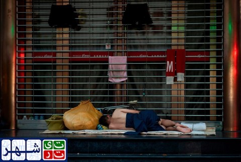 خیابان خوابی به دلیل گرما در چین‎