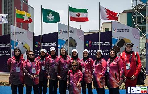 اهتزاز پرچم ایران در دهکده بازی‌های پاراآسیایی