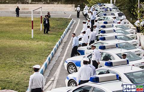 رزمایش ترافیکی پلیس راهور به مناسبت اربعین