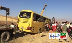 برخورد اتوبوس با تراکتور در اردبیل