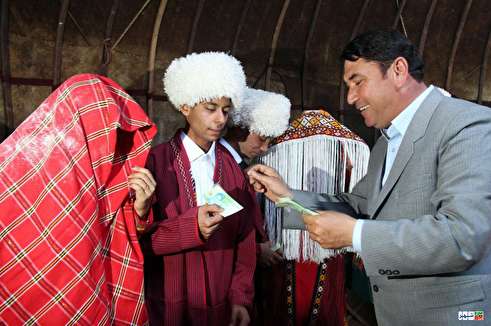 مراسم ازدواج 8 زوج ترکمن