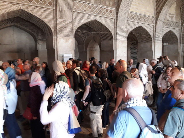 مسجد جامع اصفهان مملو از گردشگر خارجی + تصاویر