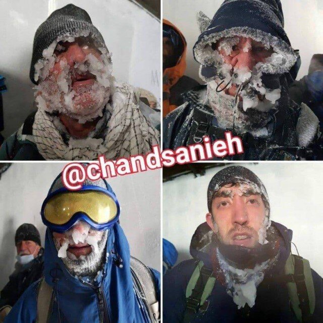 کوهنوردان حادثه‌دیده در ارتفاعات دارآباد  |  عکس